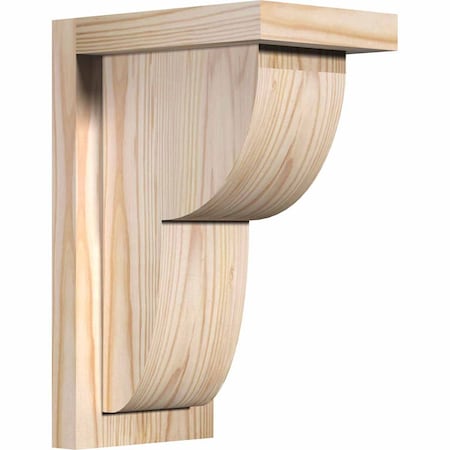 Crestline Smooth Corbel W/Backplate, Douglas Fir, 5 1/2W X 8D X 12H